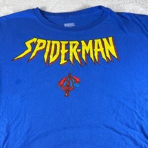 Marvel Blue Spider-Man Tee with Yellow Text